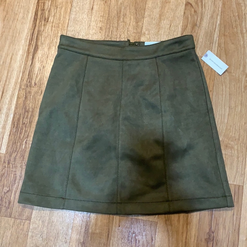 Anthropologie Maeve Faux Suede Skirt - Picture 4 of 12